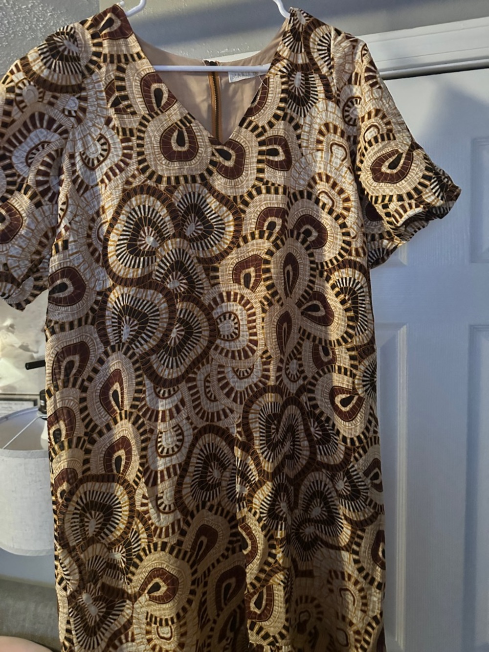 Marie Oliver NWOT Abstract Print Zip Front Midi Dress Size Small - Picture 7 of 11